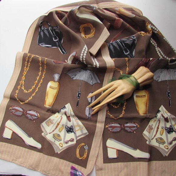 Handsome Jones New York Oblong Scarf Shades of Brown Accessory Theme - Picture 2 of 9